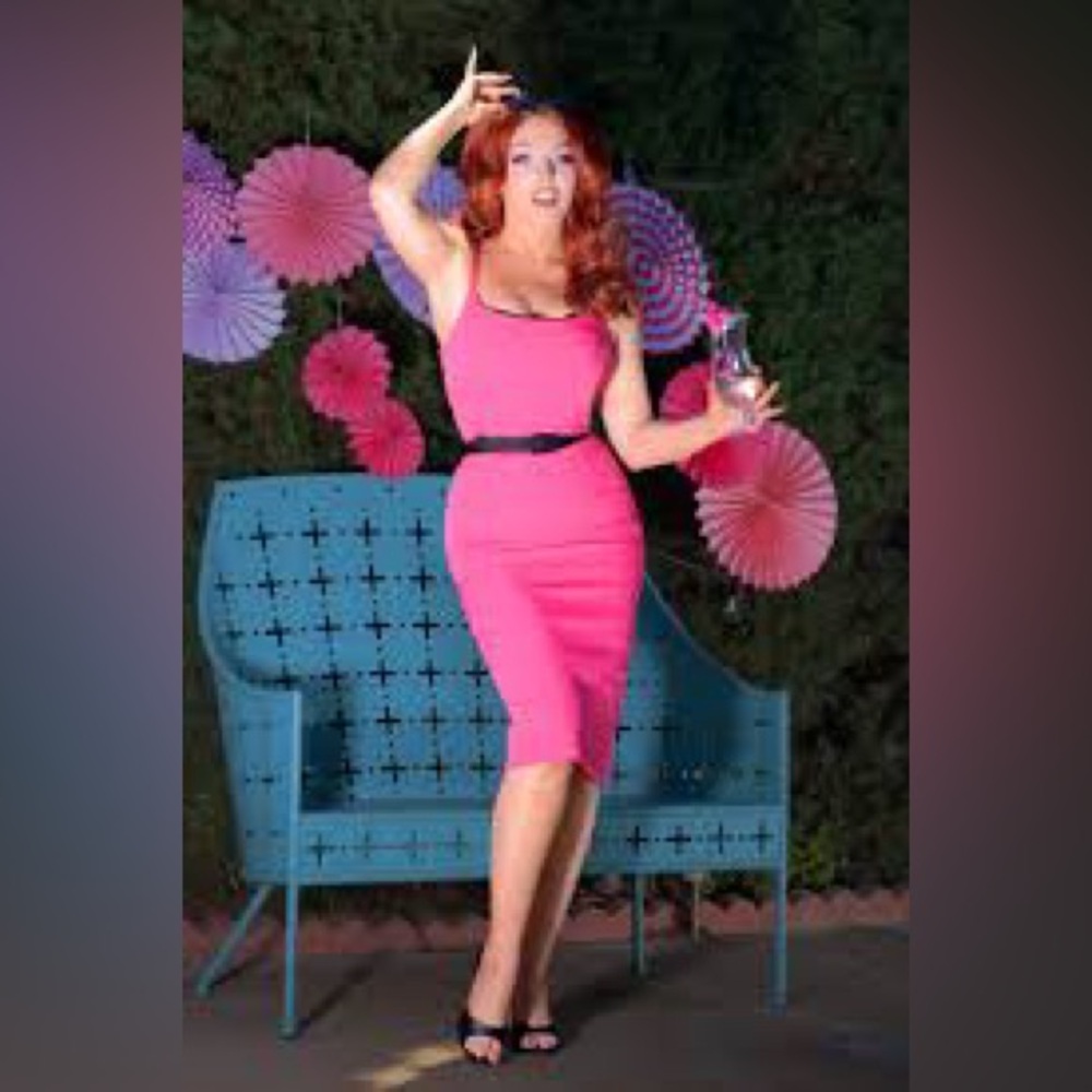 Pinup Couture Pinup Girl Clothing Jayne dress pink L